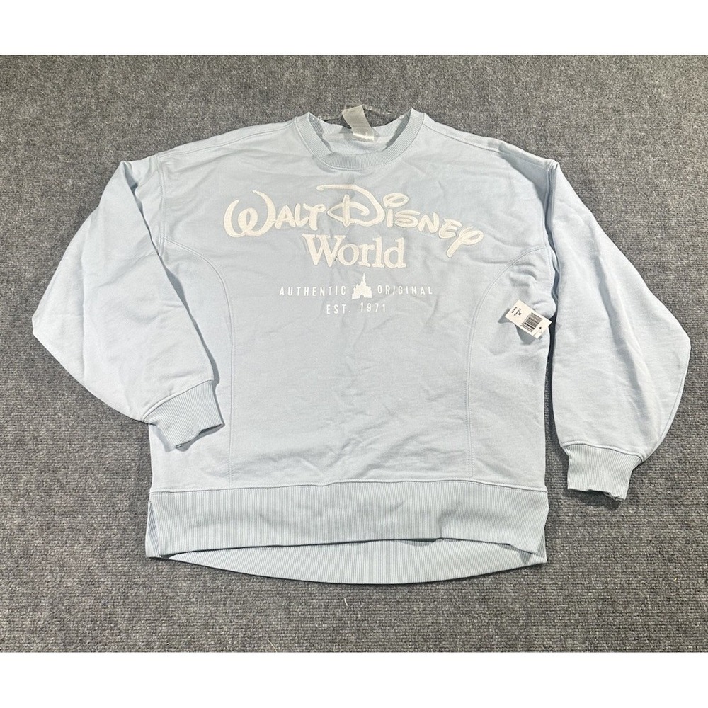 2025 Disney Parks Sweatshirt Walt Disney World Mickey Mouse Blue Size XS